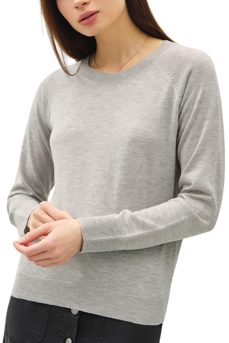 Wool Blended Raglan Sweater