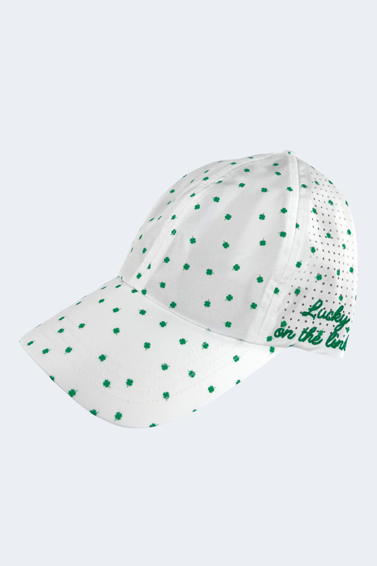 Lucky On The Links Shamrock Print Hat