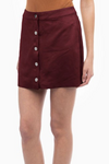 Faux Suede Mini Skirt