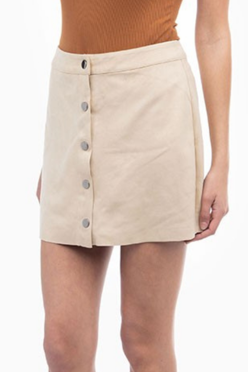 Faux Suede Mini Skirt