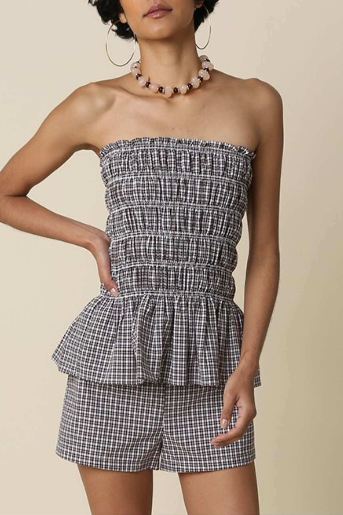 Brenda Gingham Top