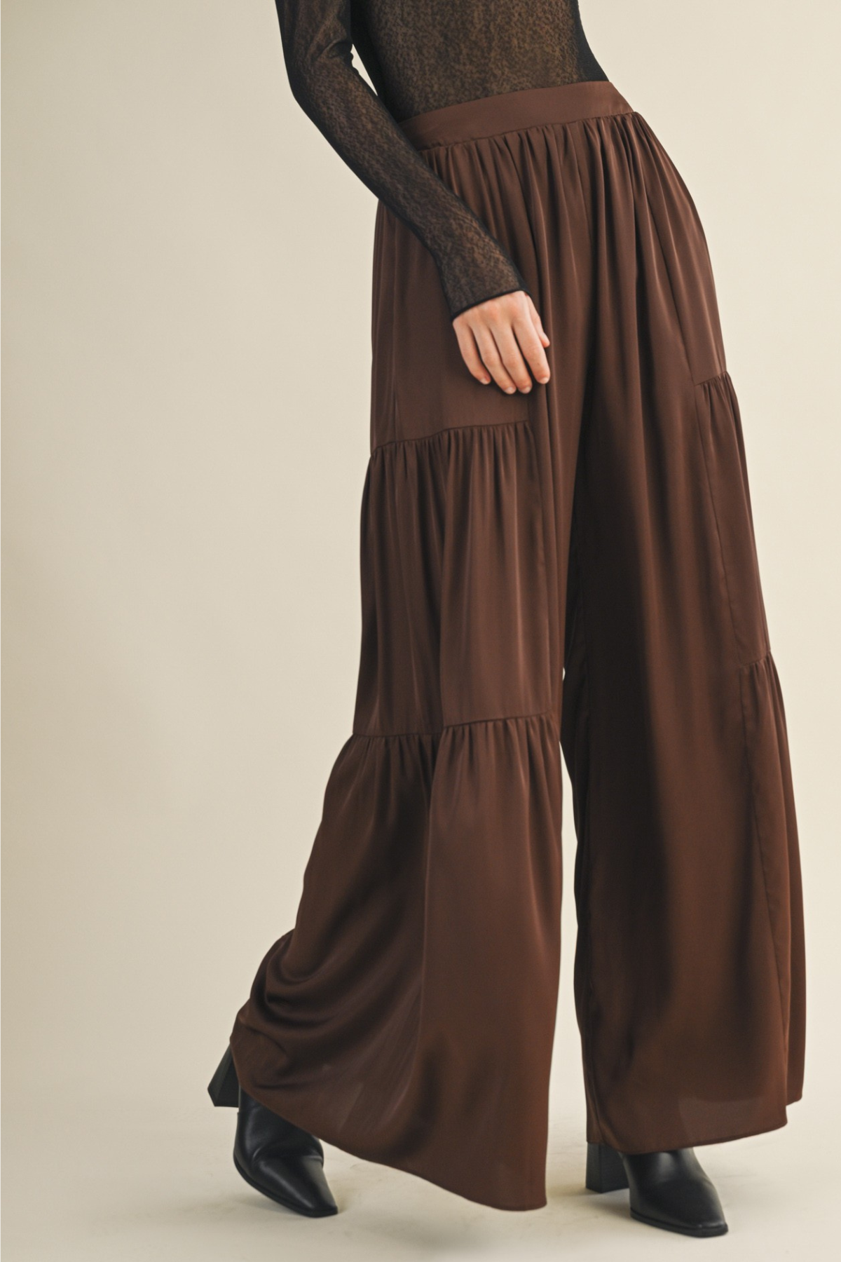 Wide Leg Ruffle Pant