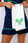 Tennis Rackets Fringe Towel