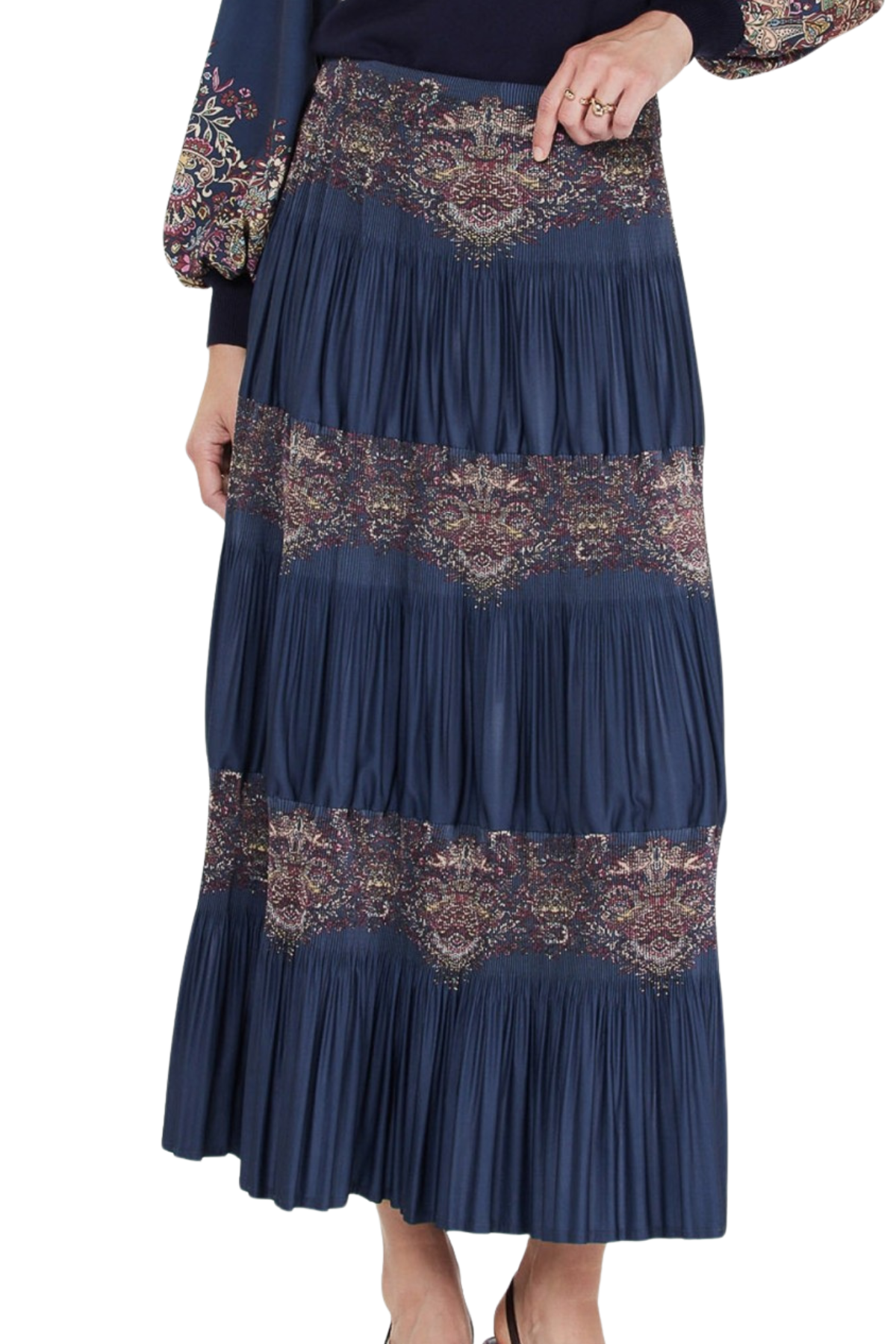 Pleated Midi Skirt