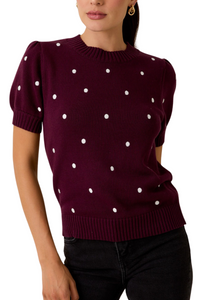 Puff Short Sleeve Sweater Top