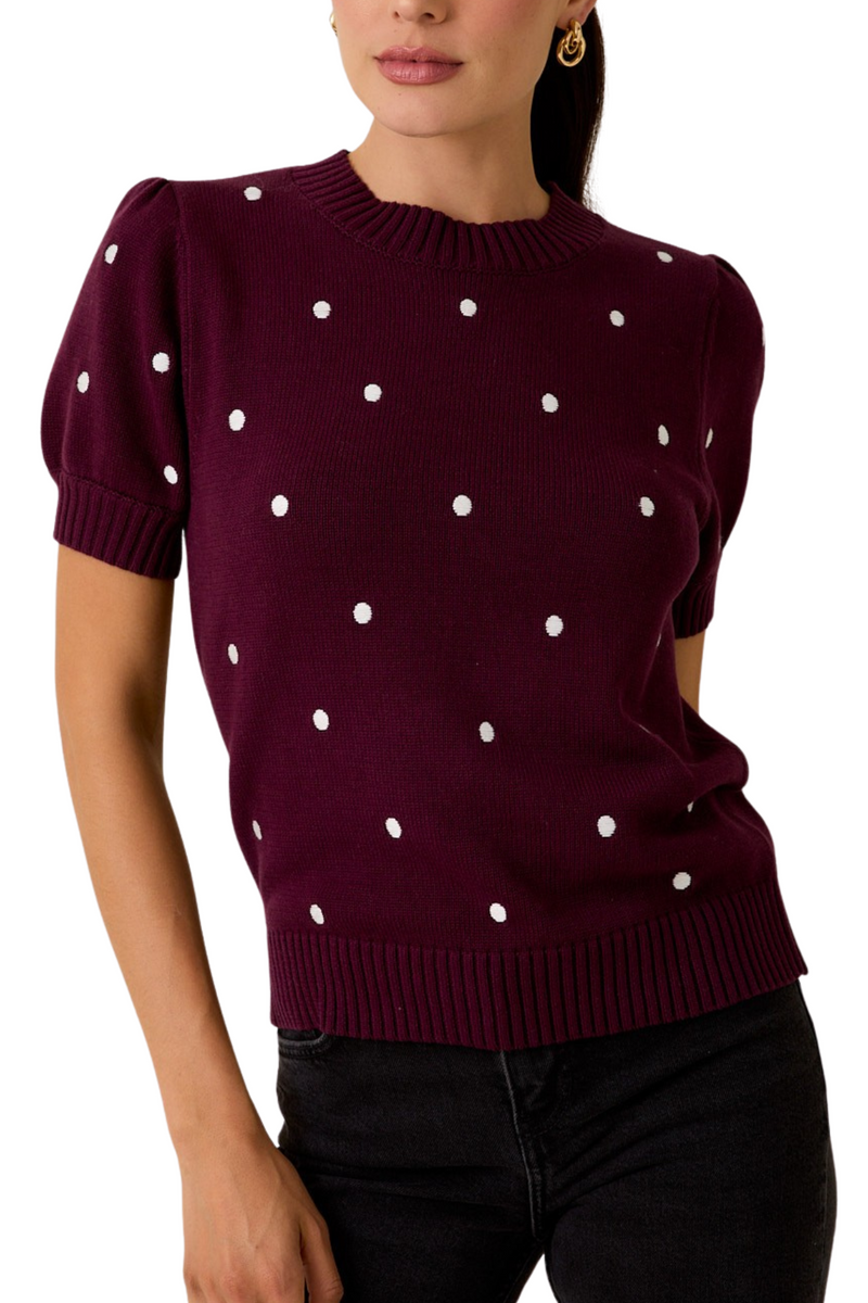 Puff Short Sleeve Sweater Top