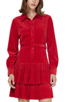 Pleated Tiered Mini Dress