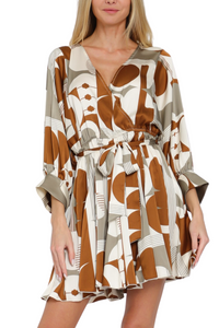 3/4 Dolman Sleeve Mini Dress