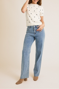 Puff Short Sleeve Sweater Top