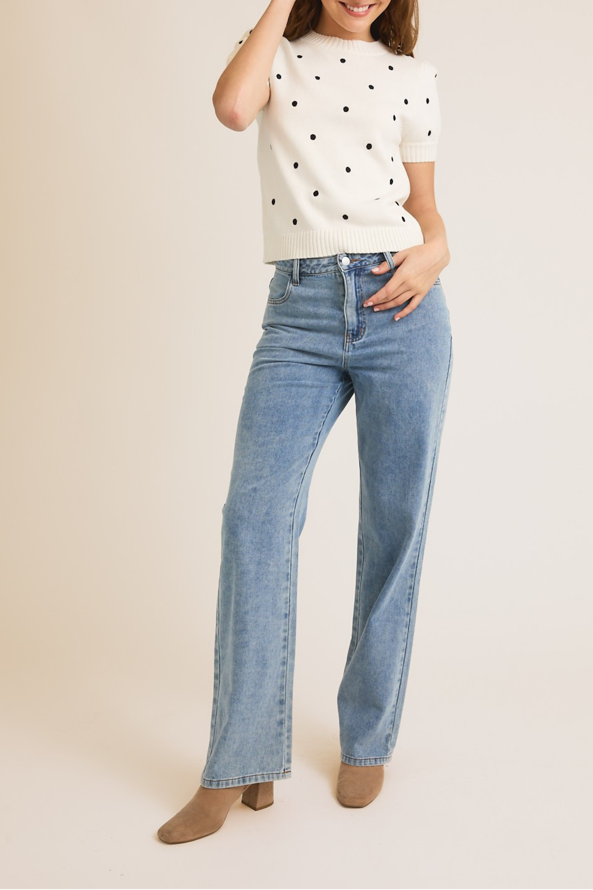 Puff Short Sleeve Sweater Top