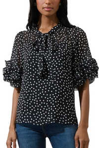 Sugar Lips Lida Tie Neck Top