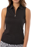 Golftini Sleeveless Zip Tech Polo