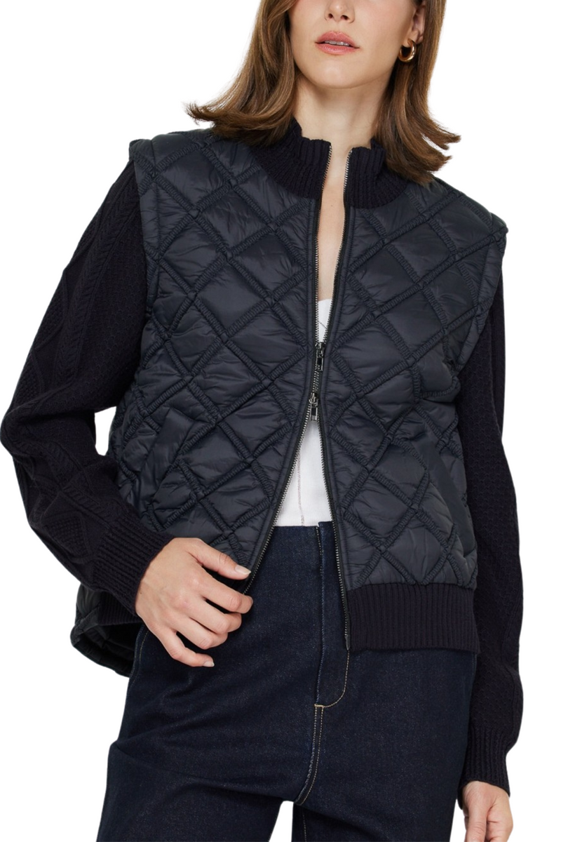 Quilted Sweater Jacket