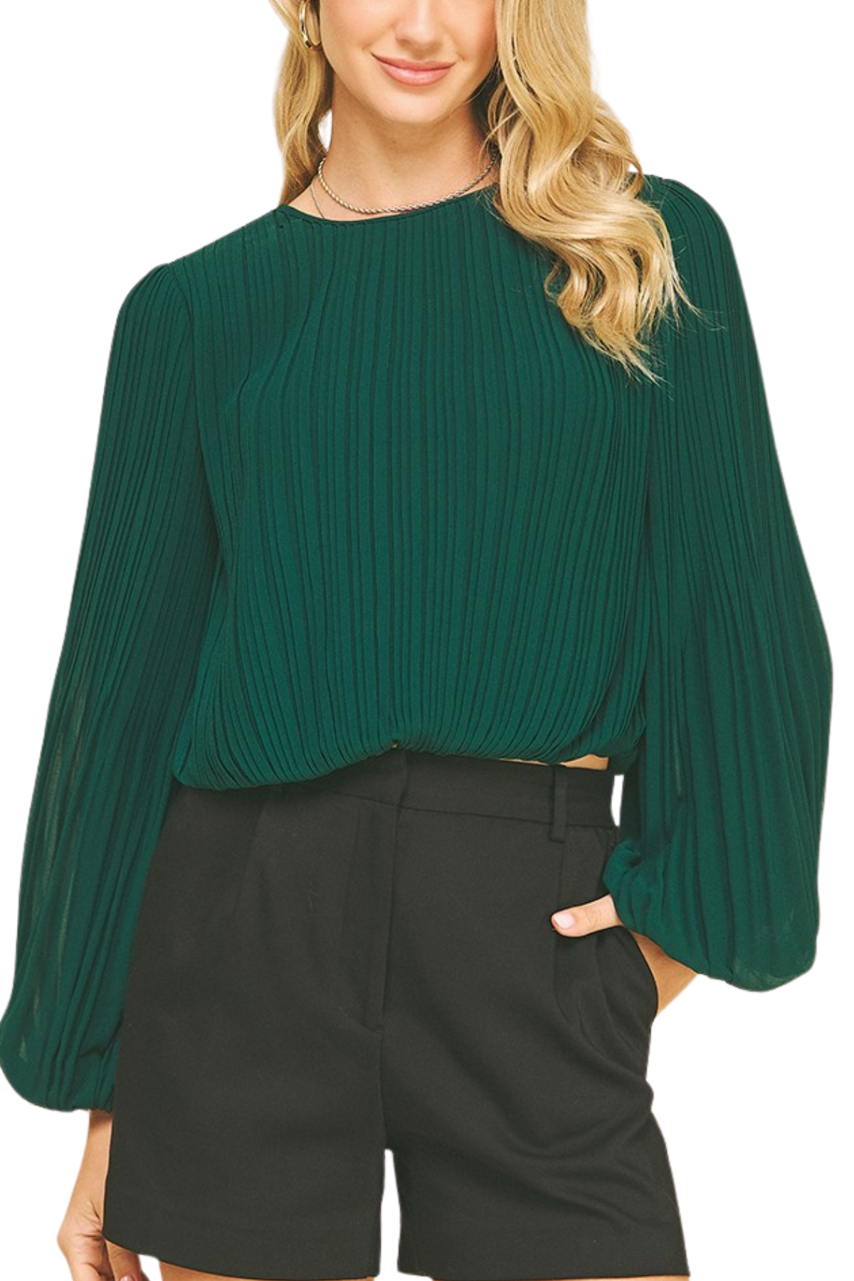 Pleated Woven Top