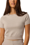 Greyson Leith Short Sleeve Sweater Top