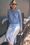 Pointelle Sweater & Satin Dress