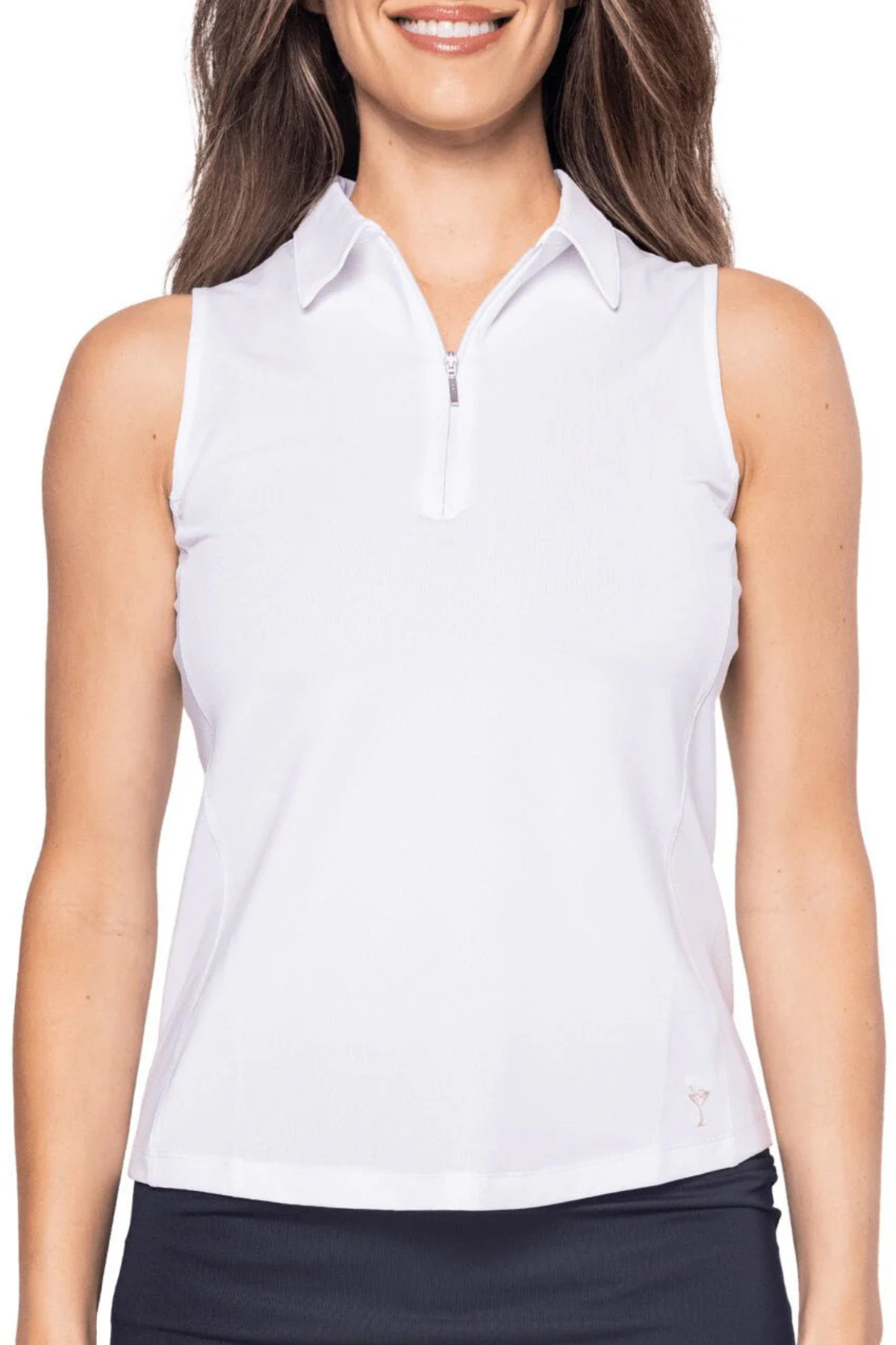 Golftini Sleeveless Zip Tech Polo