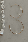 Large Pearl Hoops