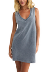 Sloane V-Neck Jersey Denim Mini Dress