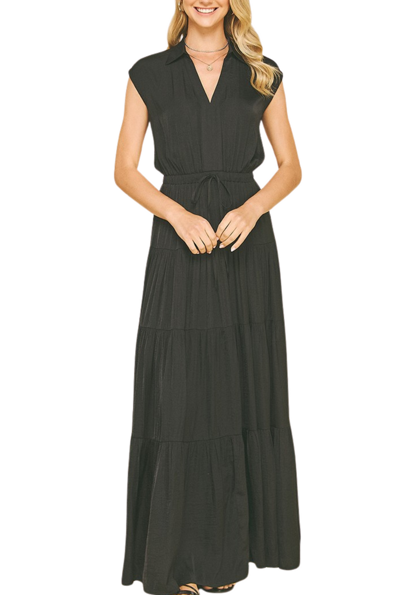 Sleeveless Tiered Maxi Dress