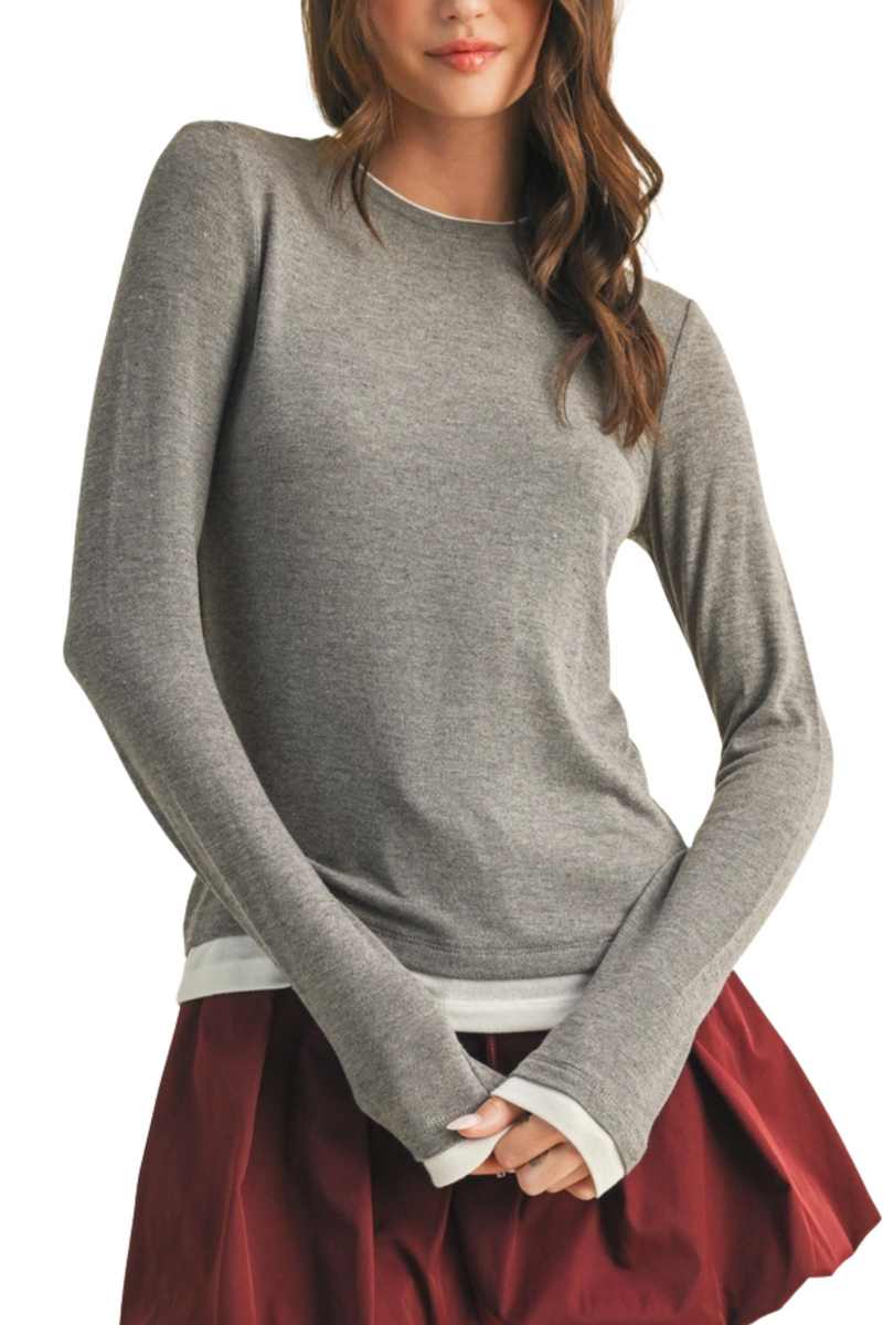 Layering Crew Neck Top