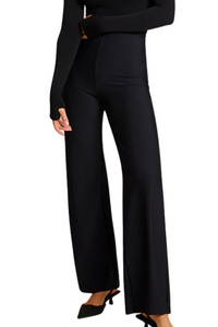 Neoprene Striped Wide Leg