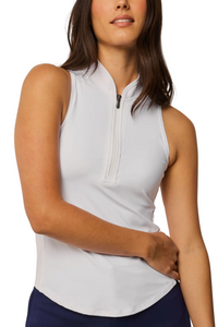 Greyson Sleeveless Vesta Mock Neck Top