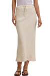 Velvet Heavy Linen Long Skirt