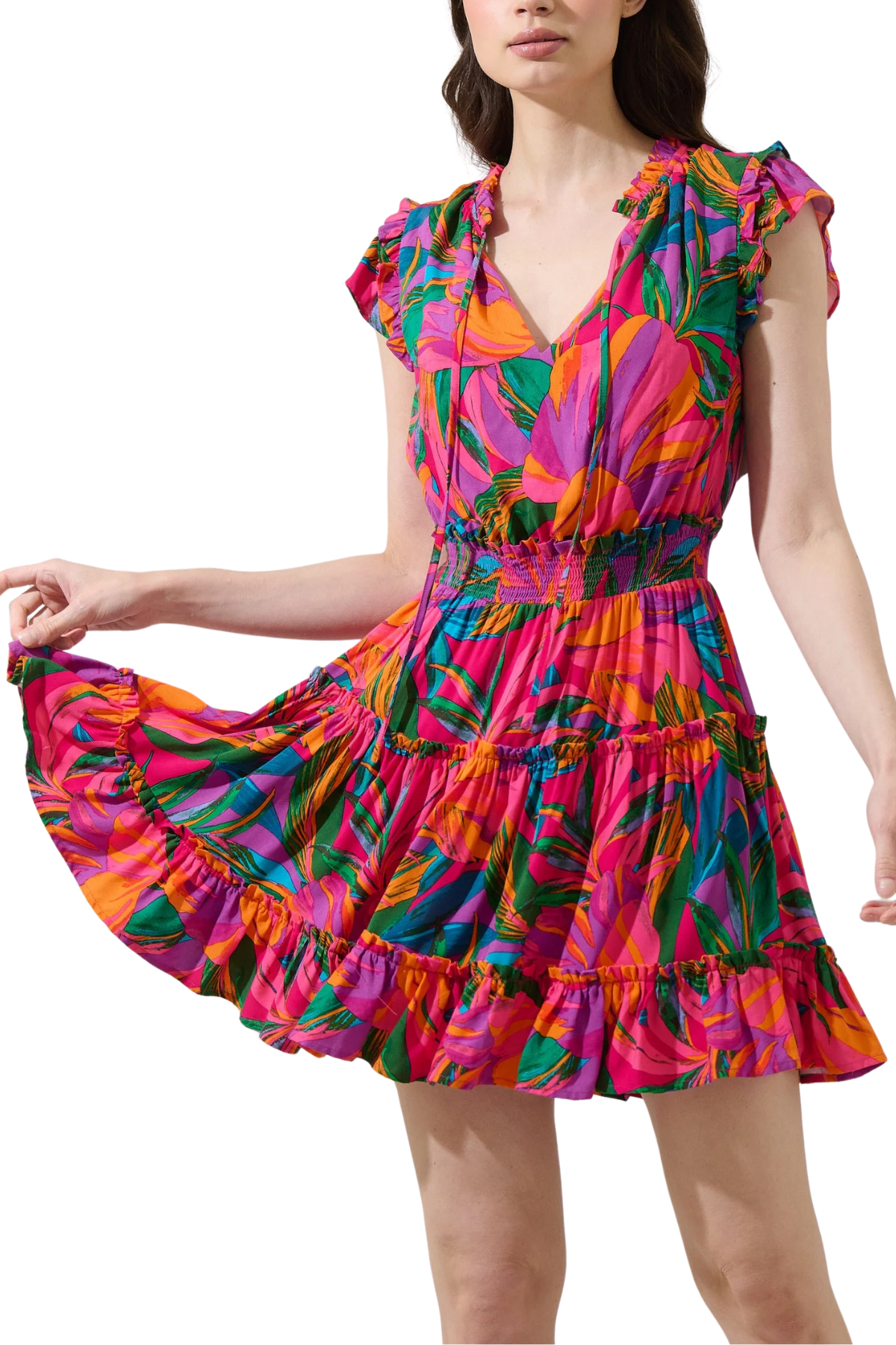 Sugar Lips Toledo Tiered Mini Dress