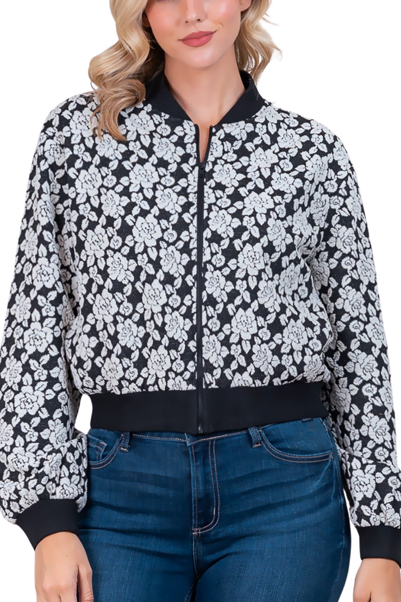 Floral Bomber Jacket