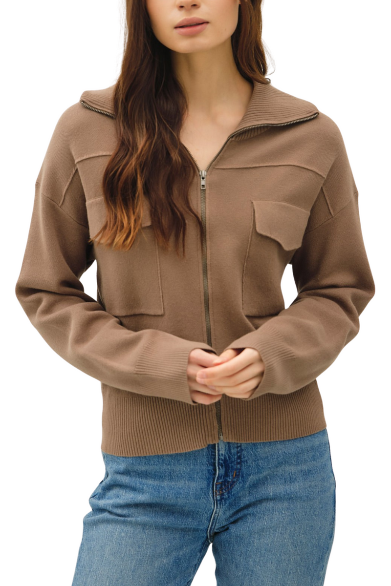 Zip Up Sweater Jacket