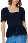 Embroidered Woven Top