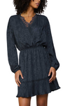 Lace Trim Jacquard Mini Dress