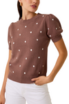 Puff Short Sleeve Sweater Top