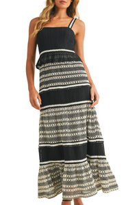 Crochet Tiered Midi Dress