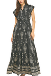 Print Tiered Maxi Dress