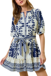 Border Shift Dress