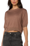 Fendy Metallic Sweater Top