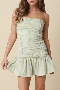 Brisa Strapless Ruched Mini Dress