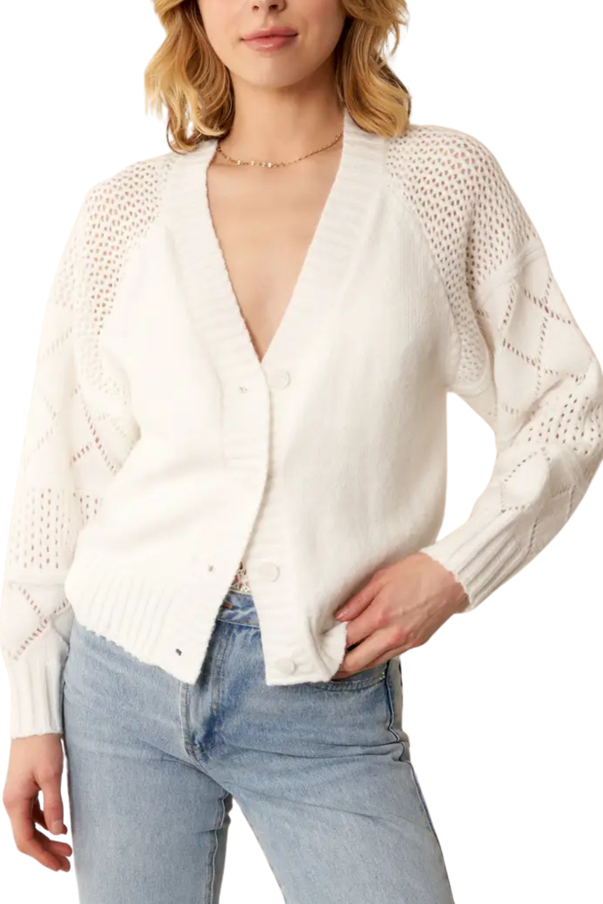 V-Neck Button Down Sweater Cardigan