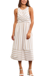 Cross Front Tie Back Stripe Dress
