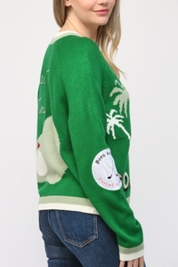 Golf Embroidered Patch Cardigan