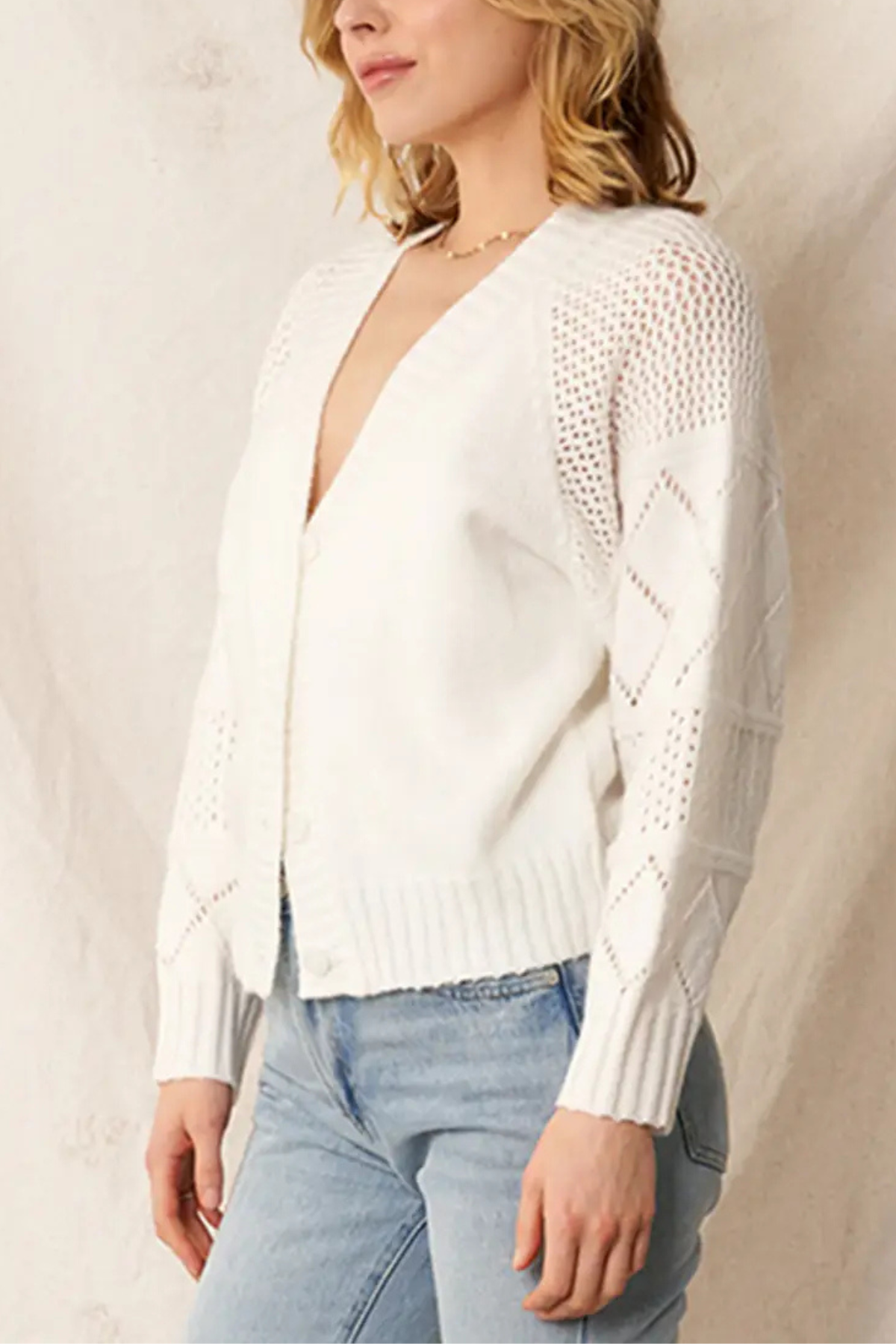 V-Neck Button Down Sweater Cardigan