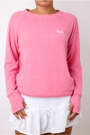 Embroidered Fun Lightweight Brushed Fleece Pullover Top