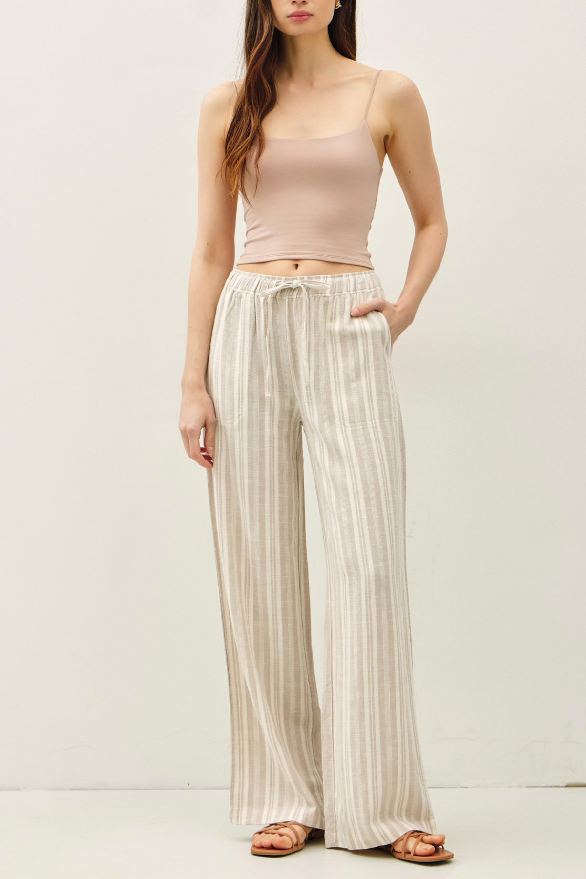 Lexi Ombre Striped Linen Pants