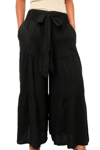 Milio Milano Tie Linen Palazzo Pant