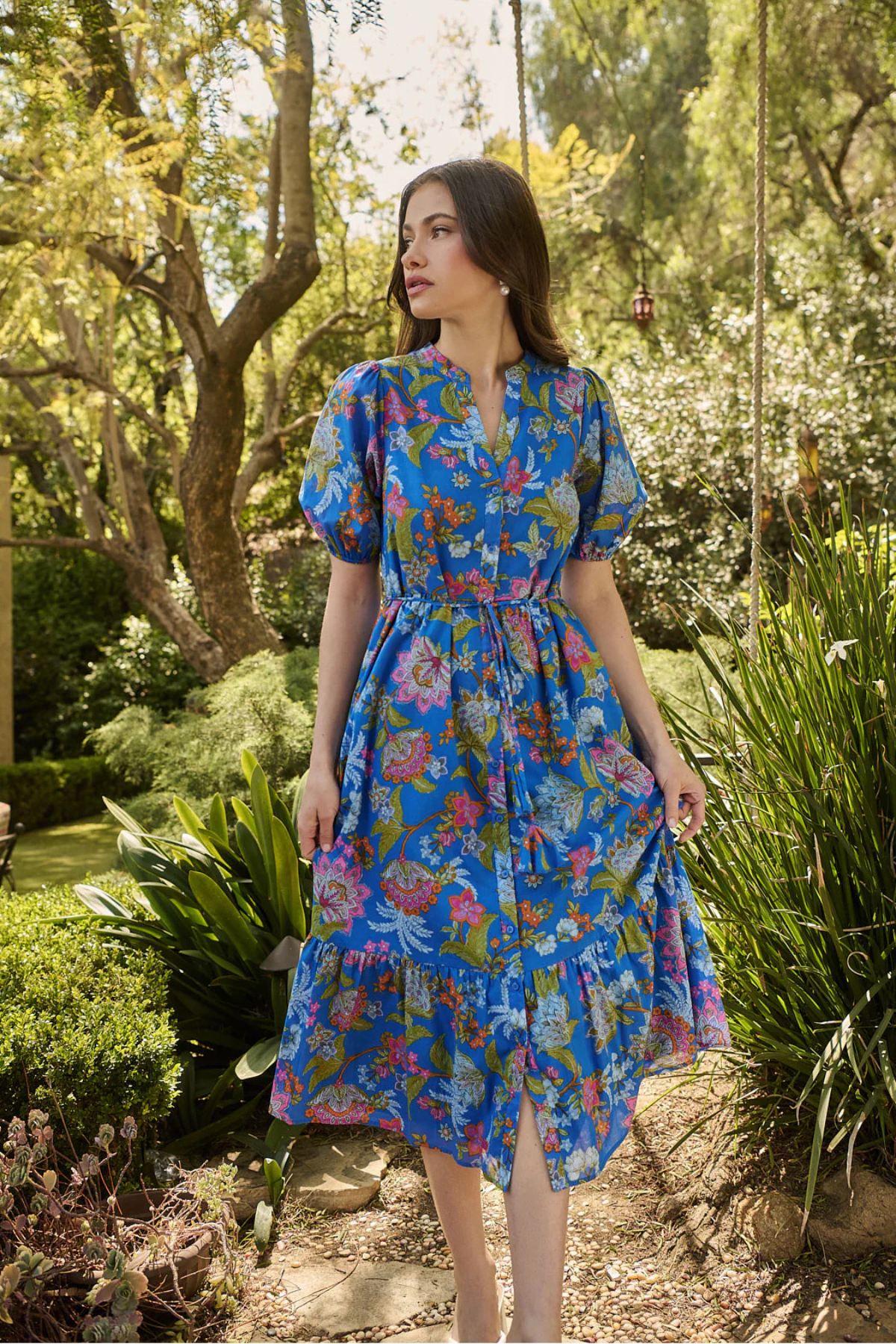 Sugar Lips Beth Button Down Midi Dress