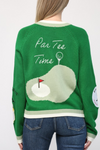 Golf Embroidered Patch Cardigan