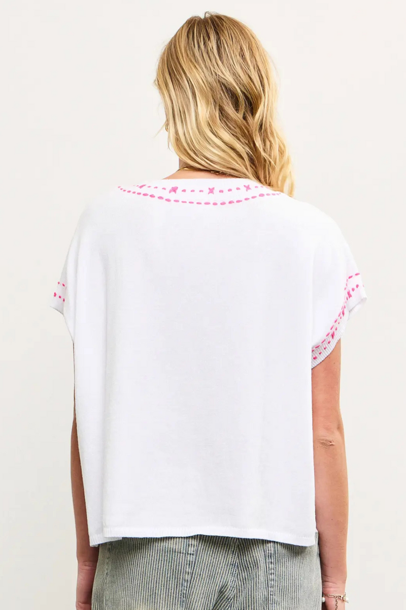 V-Neck Knit Top