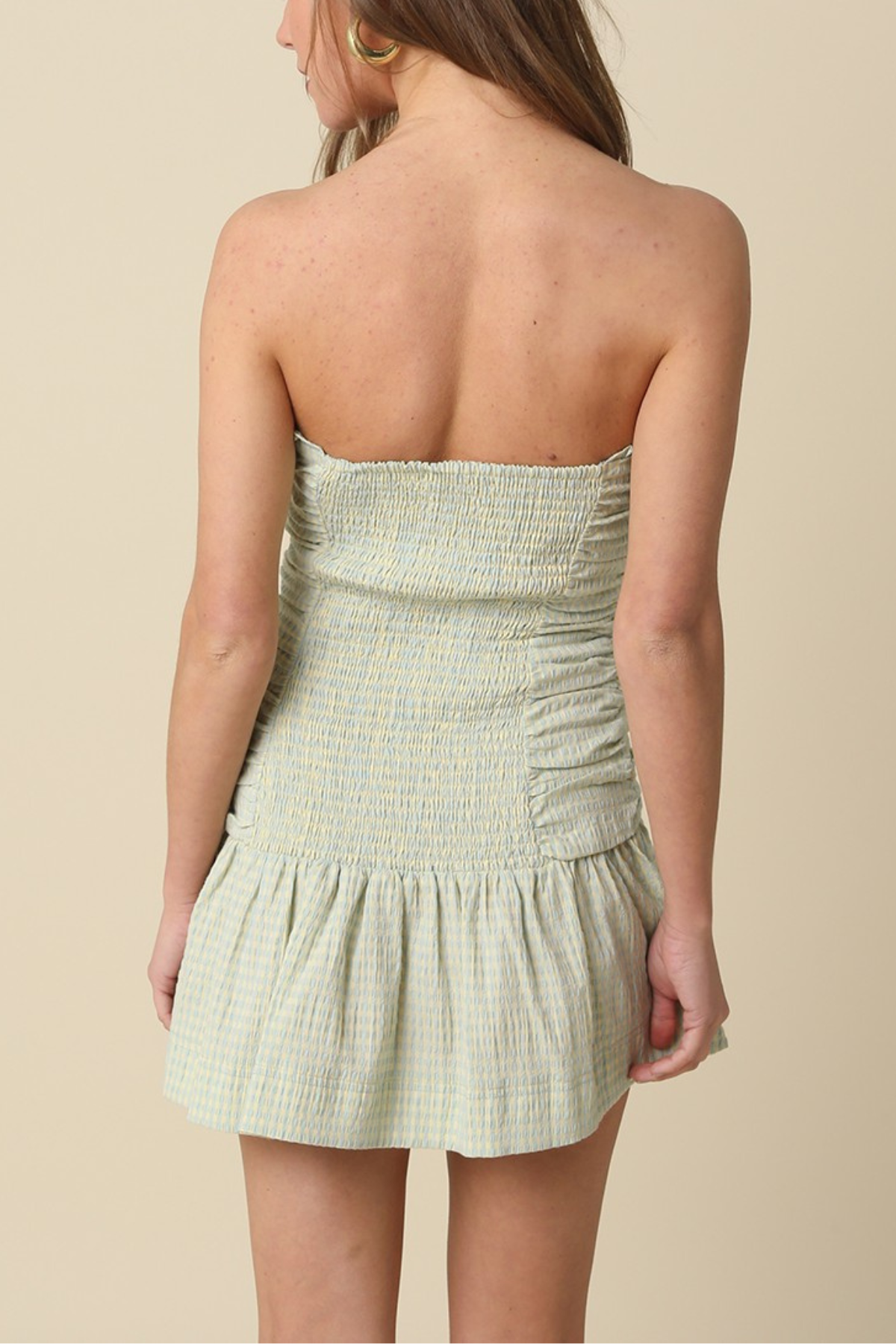 Brisa Strapless Ruched Mini Dress